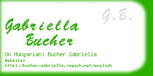 gabriella bucher business card